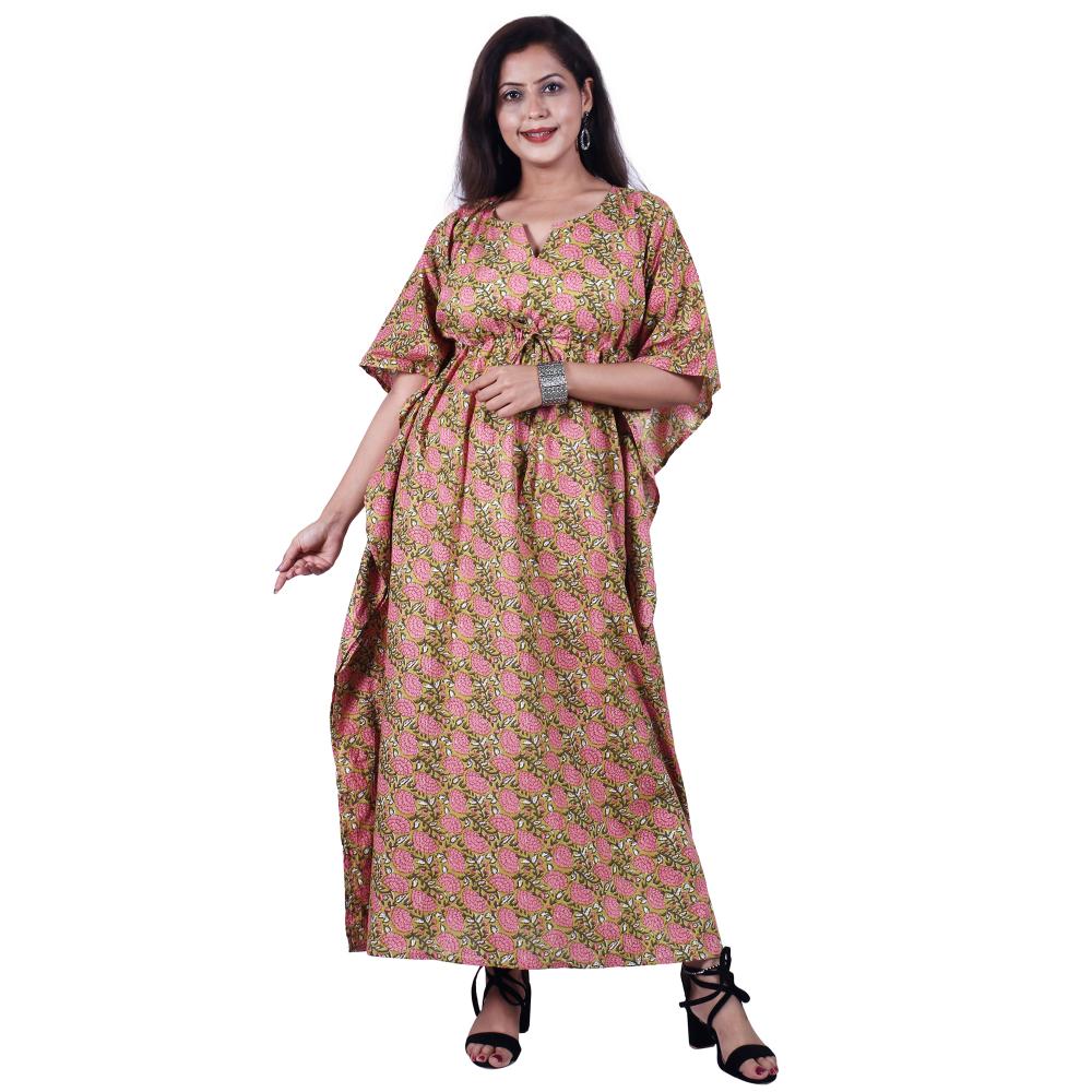 knee length dresses for ladies Feeding Women's Maxi Nighty – Full-Length Nightwear (Blue) – Mayaval main image 0