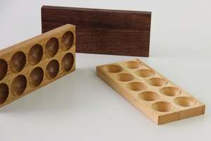 Plateau porte-œufs en bois Rangement de cuisine de ferme pour œufs de poule frais - Product Image 3