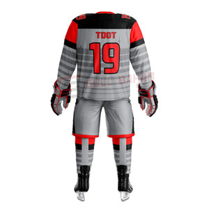Uniforme de equipo de hockey sobre hielo con tela duradera y codos reforzados Uniforme de hockey sobre hielo sublimado para hombres - Product Image 5
