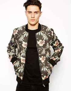 Custom Fashion High Quality & Quick Dry Breathable Floral Print <b>Long</b> Sleeve Bomber <b>Jacket</b> For <b>Men</b> Women - Product Image 3