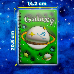 Cuaderno Rayado de 80 Páginas, Estilo Espacial y Metálico, con Espiral y Cubierta de Papel Resistente - Product Image 4