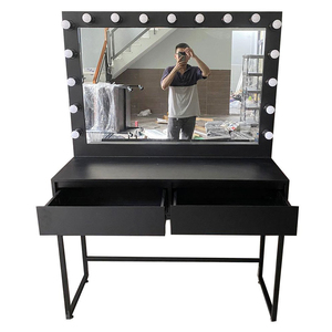 Modern 120x40cm Rubber Wood Dressing <b>Table</b> with LED <b>Mirror</b> BTD68055 Makeup <b>Vanity</b> for Bedroom Use - Product Image 1