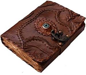 Hocus Pocus Cuốn Sách Của Phép Thuật Da Tạp Chí Máy Tính Xách Tay Nhật Ký Sketchbook Với Handmade Deckle Cạnh Giấy Thứ Ba Mắt Grimoire Tạp Chí - Product Image 2
