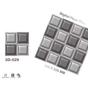 Vistaar Marque Le dernier 3D Cube Céramique Plancher Surface Rustique Rectifiée 30x30 12x12 16x16 40x40 300x300 400x400 Finition Vitrée - Product Image 1