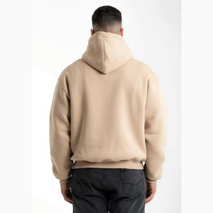 Sweat à capuche pour homme en coton 100% avec logo personnalisé brodé, sweat à capuche zippé lourd, style streetwear pour l'hiver, matière polaire thermique - Product Image 4
