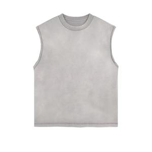 Custom Logo Vintage Gym Clothing High Quality Fitting 100% Cotton 275 GSM Cut Off Shirt Acid <b>Wash</b> Sleeveless <b>Mens</b> Tank Tops - Product Image 3