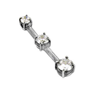 Collar de Plata con Circonita Cúbica para Mujer, Estilo Diario, con Colgante de Barra de Forma Geométrica, Chapado en Rodio, Cadena de Caja, Joyería - Product Image 1