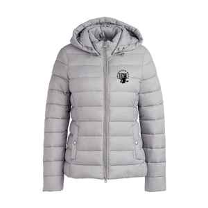 Chaqueta acolchada cálida de invierno con cremallera y logotipo personalizado para mujer Chaqueta acolchada de nailon acolchada de manga larga para mujer - Product Image 1