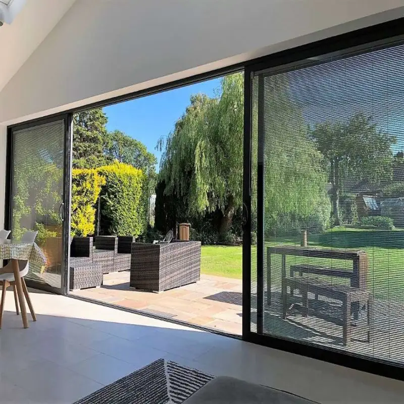 CBMmart Double Triple Glazing Lift Aluminium glas Schiebetür mit Bildschirm für Home Exterior Interior Patio Balkon