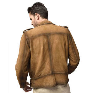 Chaquetas de Cuero de Gamuza para Hombre de Color Sólido, Más Vendidas, de Alta Calidad, Estándar Premium, Chaqueta de Cuero de Gamuza para Hombre - Product Image 5