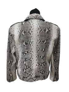 Custom High Quality Soft Leather Breathable Stylish Casual <b>Mens</b> Outerwear Trendy Fashion <b>Men</b> Snake Print Leather Winter <b>Jacket</b> - Product Image 3