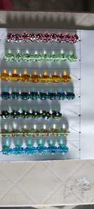 Pulsera de cuentas de cristal con diseño de lunares hecha a medida, tamaño de 6mm, patrones de color rojo y verde, categoría de cuentas de cristal de Murano - Product Image 5