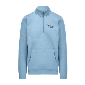 High Quality Heavyweight Cotton Front Pullover Sweatshirts for <b>Men</b> <b>Quarter</b> <b>Zip</b> OEM Factory Supply Sweatshirts - Product Image 6