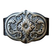 Boucles en métal personnalisées bon marché, accessoires de Cowboy occidental fantaisie pour hommes, boucle de ceinture Logo