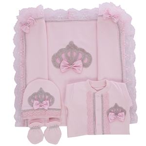 Conjunto de Ropa de Punto para Bebés Recién Nacidos, Primavera, Niñas, Alta Calidad, Moderno, Lujoso, Venta al por Mayor, Personalizado, Manga Larga, 100% Algodón - Product Image 2