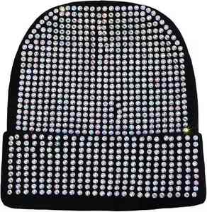 Gorro de Invierno Suave para Niños, Tejido con Encaje de Diamantes de Imitación, Bordado a Mano, Estilo Urbano Informal, 100% Algodón - Product Image 4