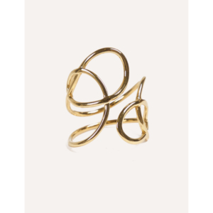 Anello alla moda in acciaio inossidabile dorato YXQ R71 - Product Image 1