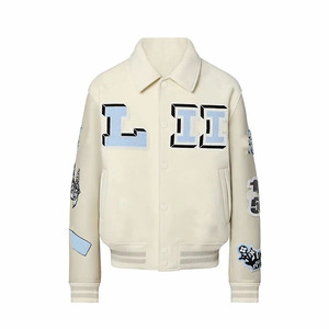 Chaqueta Universitaria de Moda para Hombre, Invierno 2026, Personalizada, al por Mayor, con Parche Bordado de Chenilla - Product Image 1