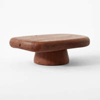 Table basse ronde en bois solide de style moderne pour la maison morceau élégant de meubles