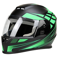 Casque de moto intégral ABS pour course, motocross, tout-terrain, avec visière transparente, sécurité pour hommes, femmes et adultes