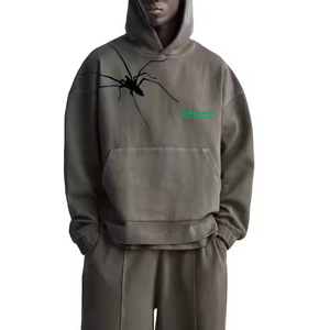Sudaderas con Capucha Unisex Premium, Diseño Personalizado, Color Sólido, Algodón Grueso, Lavado Ácido - Product Image 4