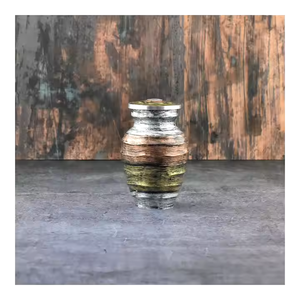Urna de recuerdo de metal de alta tendencia, colección de diseño de mármol multicolor con acabado de mármol único, urnas de recuerdo de cremación de metal - Product Image 2