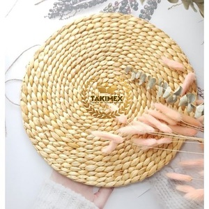 Mantel Individual de mimbre de fibra de jacinto de agua Natural hecho a mano de tendencia caliente accesorios más populares cocina hecha en Vietnam - Product Image 5