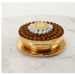 Tazón de chocolate metálico martillado con plato, nueva colección de Ramadán y Eid, tazón de chocolate de diseño para Arabia Saudita - Product Image 6