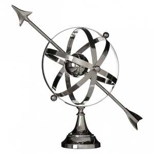 Globo terráqueo de plata para decoración del hogar y la Oficina, artesanía de Metal, armillario personalizado, precio barato - Product Image 2