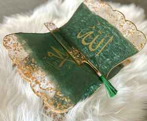 Luxury Eid Mubarak <b>Gift</b> Resin Epoxy Quran Stand Rahel Hot Selling Bestseller Handcrafted Islamic Home Decor Design - Product Image 3