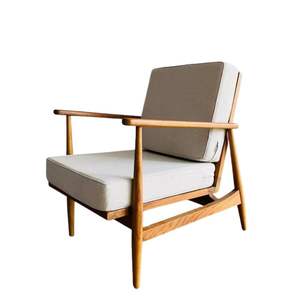 Sillón de Madera Maciza, Moderno, Minimalista y Duradero, para Descanso y Ocio, Ideal para Hoteles, Villas y Salas de Estar Residenciales - Product Image 2