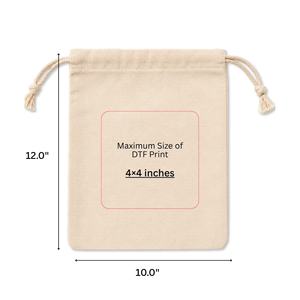 Sac en coton anti-humidité avec cordon de serrage 10x12 pouces 150 GSM Priglob Exim pour cadeaux, shopping et emballage avec option de logo personnalisé - Product Image 6