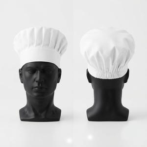 Gorro de Cocina Verde de Polialgodón Impermeable de 240 GSM, Cierre a Presión Unisex, Logotipo Bordado Personalizado, Parte Trasera Elástica Premium - Product Image 3