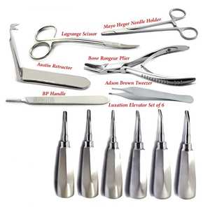 Kit de Extracción Dental, Elevador de Luxación, Rongeur, Pinza, Tijera, Mango BP, Instrumentos de Cirugía Oral, Metal, Manual, Certificado CE - Product Image 3