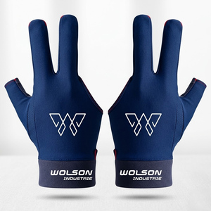 Guantes de Snooker Ligeros de Poliéster/Lycra Wilson Industry, con Tres Dedos y Correa de Muñeca Ajustable para Jugadores de Billar (Hombres) - Product Image 1