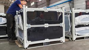 Contenedor apilable plegable de jaula de almacenamiento de acero con recubrimiento en polvo personalizado para transporte de almacén logístico fabricado en <span class=keywords><strong>Vietnam</strong></span> - Product Image 4