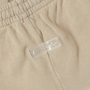 Pantalones cortos lisos vintage de alta calidad personalizados OEM para mujer, pantalones cortos informales personalizados con cintura elástica y logotipo 100% de algodón para mujer, Unisex - Product Image 6