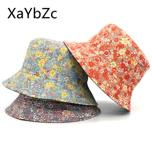 Petites fleurs de marguerite Casquette de protection solaire double face Chapeau de pêcheur en coton universel Denim Pot d'étudiant Lavé en plein air pour le sport - Product Image 1