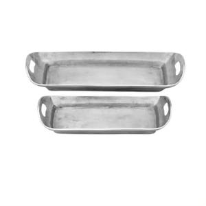 Plateau de service en aluminium rectangulaire pour thé café maison hôtel carré avec poignée plateau de service - Product Image 4