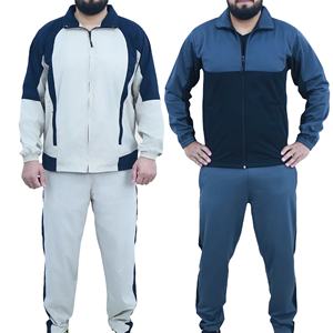 Ensemble de survêtement sportif épais personnalisé pour hommes – Veste coupe-vent en nylon à fermeture éclair intégrale et pantalon de jogging – Survêtement coupe-vent - Product Image 1