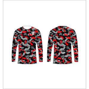 <b>Men</b> Olive Ice <b>Blue</b> Camouflage Long Sleeve T <b>Shirt</b> Abstract Multi Tone Pattern Crewneck Trackstar OEM Private Label TSI-G05-P0835 - Product Image 3