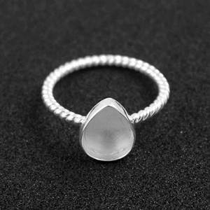 แหวนเงินแท้ 925 คุณภาพสูง รูปทรงลูกแพร์ ขอบแบบ Bezel Cup ขนาด 4x6 มม.–15x20 มม. สำหรับทำเครื่องประดับ DIY - Product Image 5