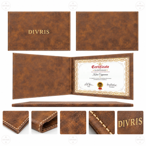 Porte-documents transparent personnalisé en cuir PU avec impression numérique pour documents, dossiers et couvertures de diplômes - Product Image 4
