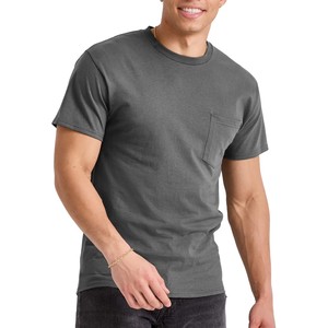 OEM Pocket Men's T-Shirts Custom Logo <b>Graphic</b> Print Oversized Cotton <b>Tees</b> Blank Heavyweight Unisex Casual Soft T-Shirts For Men - Product Image 6