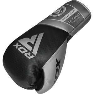 Gants de boxe en cuir PU de qualité supérieure, noirs, 12 oz, pour adultes, professionnels, à lacets, avec logo personnalisé - Product Image 5