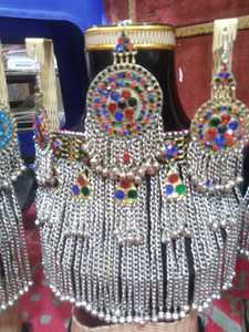 Conjuntos de joyería Vintage Afghani nupcial de alta calidad estilo afgano Tribal Kuchi hecho a mano Color dorado conjunto de joyería cómodo - Product Image 5