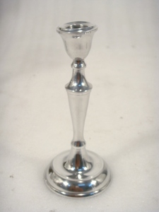 Set of 2 Pcs Different Sizes <b>Silver</b> Aluminium Pillar Candle Holder for Home Decor - Product Image 4