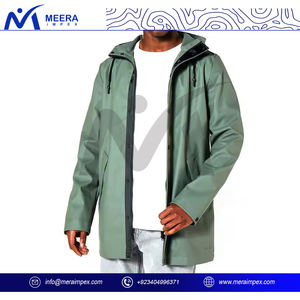 เสื้อกันฝนมีฮู้ดสำหรับทีมกีฬาเจ้าหน้าที่ภาคสนามหรือเครื่องแบบบริษัทเสื้อกันลมกันน้ำงานปักตามสั่ง - Product Image 3