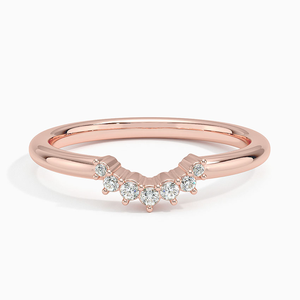 SIMPEL 10K Gold Engagement Ring with Round Cut Lab Grown Diamond Everyday Wear Curved Band Wedding <b>Gift</b> <b>for</b> <b>Her</b> - Product Image 6
