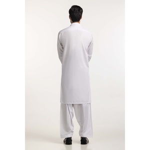 Costume de mariage blanc basique coupe ajustée SK-P24-076, long, formel, pour affaires, avec col à revers, fermeture à bouton simple et fermeture éclair - Product Image 1